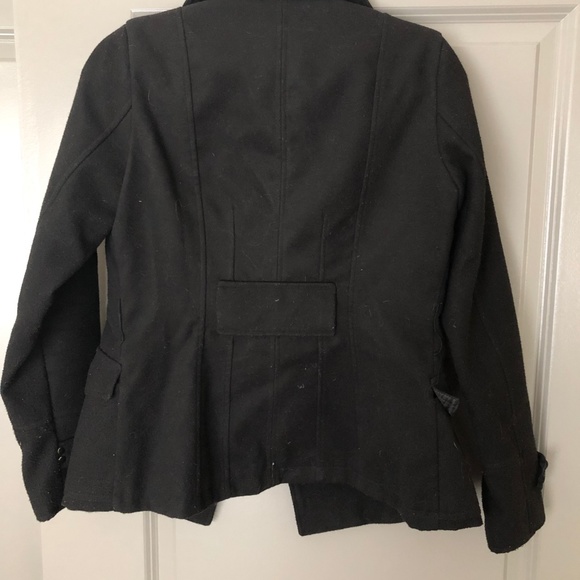 Classic Black Pea Coat / Size Small - Picture 3 of 3